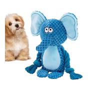 Rurunklee Small Dog Squeaky Toys | Rope Teething Doll for Puppy | Fox, Elephant, Frog Shape Chew Toy with Squeakers, Dog Interactive Doll for Aggressive Chewers