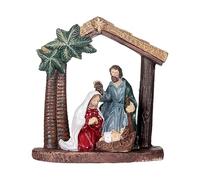 Rurunklee Small Nativity Scene - Stable with Nativity Characters - Christmas Decorations