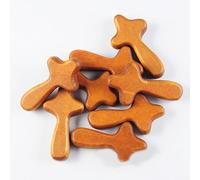 Rurunklee Small Wooden Comfort Crosses Easter Pocket Crosses Church in Bulk Christian Communion Cross 2.36'' Prayer Cross Gifts for Christmas(24 Pack)