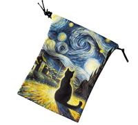 Rurunklee Tarot Card Holder Pouch,Storage Bag Drawstring for Dice 13x18cm | Jewelry Carrying Pouch for Tarot Enthusiasts Hand, Secure for Cards and Oracle Decks