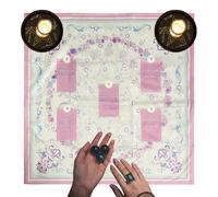 Rurunklee Tarot Cloth for Reading | Velvet Thickened Divination Cloth Mat 25x25in - Tarot Accessories, Tapestry Astrology Tarot Divination Cards Tablecloth, Sacred Cloth for Game