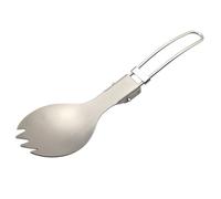 Rurunklee Titanium Folding Spork | Titanium Spork Spoon Fork with Folding Handle,Folding Handle for Camping Backpacking Hiking Fishing Or Other Outdoor Activities