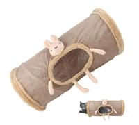 Rurunklee Tunnel Bed For Cats | Indoor Cats Big Play Tunnels With Peepholes,Soft Fleece Frabic Indoor Cat Toy Play Tube for Rabbits, Kittens, Ferrets, Puppy