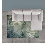 Rururug Area Rug Carpet for Living dining room Home Kitchen floor Protectors Pads Low Pile Runner Rugs， Modern Nordic Abstract Green Art Rectangular 120 x 200 cm