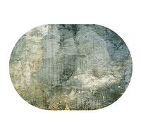 Rururug Area Rug Oval Design Decoration Rugs for Living Room Bedroom Dining Home decorative accessories Office,Modern Nordic Abstract Green Art Oval 120 x 160 cm