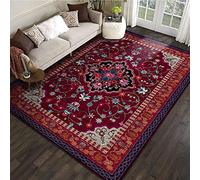 Rururug Large Area Rug Rectangular Modern design Carpet Retro Ethnic Style Floral Dark Red Home Decorator Floor Rugs 160 x 230 cm