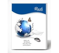 Rush 180 Pages (Pack of 4) Single Line Ruled Exercise King Size School Notebooks for Students | (180 Pages, Hindi) | 240 x 180 MM