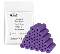 Rush 20pcs Chewie For Invisalign Aligners, Aligner Chewy For Invisible Braces, Aligners Tray Seaters Orthodontic Teeth Chompers Flavor Scented Pack of 2 Each Pair Individually Wrapped(Grape)