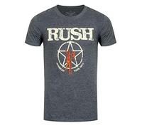 RUSH Men's American Tour 1977 T-Shirt Grey, Grey, Medium