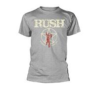 Rush T Shirt American Tour 1977 Band Logo new Official Mens Sports Grey S