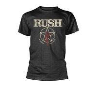 RUSH - AMERICAN TOUR 1977 (DARK HEATHER) GREY T-Shirt XXX-Large