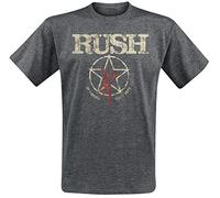 RUSH American Tour 1977 T-Shirt Mottled Charcoal L