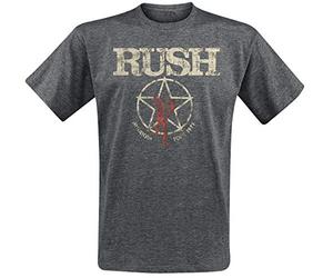 RUSH American Tour 1977 T-Shirt Mottled Charcoal M