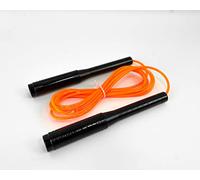 RUSH ATHLETICS ICON Freestyle Rope - Best for Releases, Tricks, Cardio Fitness Training, Beaded & PVC Adjustable 10ft Jump Rope Sold (Orange)