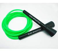 RUSH ATHLETICS SPEED ROPE GREEN - Skipping Rope, Best for Boxing MMA Cardio Fitness Training - Speed - Adjustable 11ft JUMP ROPE Sold by RUSH ATHLETICS