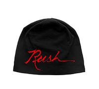 Rush Beanie Hat Cap band logo 2112 official black jersey print One Size