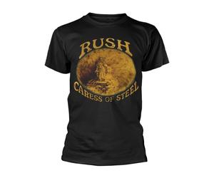 RUSH - CARESS OF STEEL BLACK T-Shirt, Front & Back Print Small