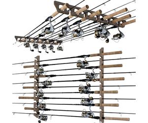 Rush Cr reations Fishing Rod/Pole Storage Wall/Ceiling Rack