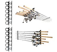 Rush Cr reations 3 in 1 All Weather Fishing Rod/Pole Storage Wall/Ceiling Rack