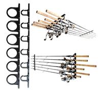 Rush Creek Creations Ceiling Fishing Rod Holder for 6 Rods, Garage Organization and Wall Storage, for Reels and Accessories (1 Horizontal Rack)