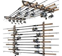 Rush Cr reations Fishing Rod/Pole Storage Wall/Ceiling Rack