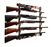 Rush Cr reations Indoor Gun Rack for up to 5 Rifles or Shotguns, Premium Wood Construction with Scratch-Resistant Finish Gun Storage for Firearms, Alternative for Gun Safe for Rifles and Pistols
