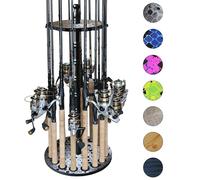 Rush Creek Creations Round 16 Fishing Rod Storage Rack, Gray