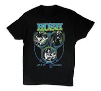 Rush Live in Concert Pics Mens T Shirt Band Merch XL Black