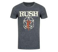 RUSH Men's American Tour 1977 T-Shirt Grey, Grey, Medium