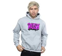 Rush Men's Distressed Logo Hoodie Sport Grey XXX-Large