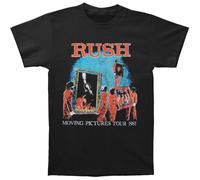 RUSH Men's Moving Pictures Tour T-Shirt (X - Large) Black