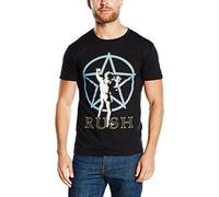 Rush Men's Starman Glow Short Sleeve T-Shirt, Black, X-Large