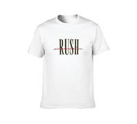 Rush Permanent Waves Rock Tour Merch Geddy Lee Tom SawyerVintage T Shirt Short Sleeve Funny Top White XL
