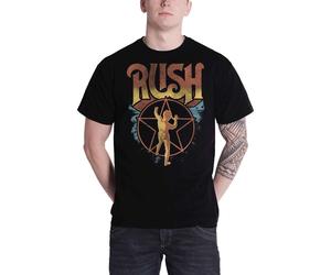 Rush T Shirt 2112 Starman Gold Band Logo new Official Mens Black