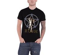 Rush T Shirt Original Star Man 2112 Classic Band Logo Official Mens New Black