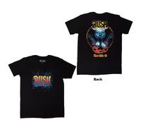 Rush Tour '74 - '75 Officially Licensed T-Shirt Back Print Owl Red Star FREE P&P