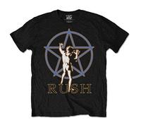 Rush Starman Logo Glow Black Cotton Crew Neck Short-Sleeved T-Shirt L