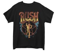 Rush Unisex Adult Starman Printed Soft Touch Cotton T-Shirt - Black, L