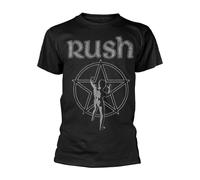 Rush Unisex Adult Starman T-ShirtS Black PH997