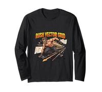 Rush Vector Grid Speed Motion Design Long Sleeve T-Shirt