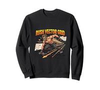 Rush Vector Grid Speed Motion Design Sweatshirt