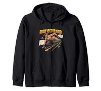 Rush Vector Grid Speed Motion Design Zip Hoodie