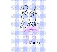 Rush week journal, Sorority Rush Week Journal, book, Sorority rush diary, rush notes