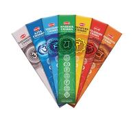 Rushant HEM Seven Chakra Incense Sticks with Wooden Holder, 7 Packs, 35 Sticks Total, Chakra Fragrance Set for Meditation, Yoga, Relaxation, Healing & Positivity