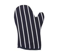 Classic Butcher's Stripe Oven Gauntlet in Navy Blue