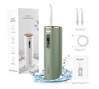 Rushi R-B31 Electric Oral Irrigator, 280 ml Water Tank, 1200 mAh Battery, Green
