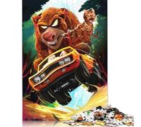 Rushing Psycho Bear Puzzles for Adults 1000 Puzzles Wood Puzzle Jigsaws for Adults Teenagers Teenager Man Woman Gift 1000pcs (75x50cm)