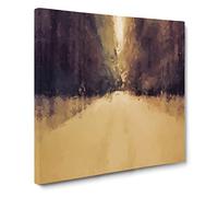 Rushing Through the Forest Canvas Print | Gallery Wrapped 30mm Frame Wall Art | 14x14 inches | Ready to Hang | Abstract Landscape Picture | Living Room Bedroom Lounge Office
