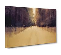 Rushing Through The Forest Canvas Print | Gallery Wrapped 30mm Frame Wall Art | 30x20 inches | Ready to Hang | Abstract Landscape Picture | Living Room Bedroom Lounge Office