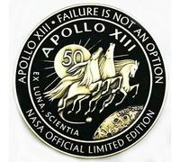 Rushjets APOLLO 13 - 50th ANNIVERSARY -BLACK- EXTREME LIMITED EDITION-FLOWN MEDALLION